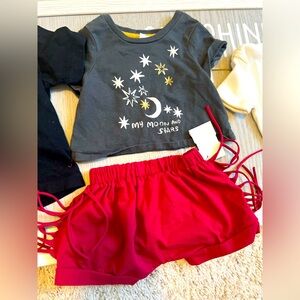 Graphic tees 6-9 month w shorts mix n match